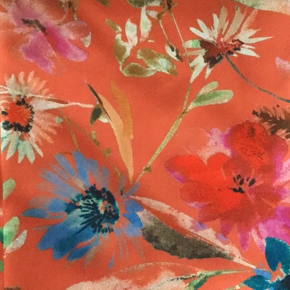 CALVIN KLEIN Scuba Ponte Orange Floral Sleeveless Exp. Zipper NWT SZ 8 MSRP $134 - Picture 9 of 9